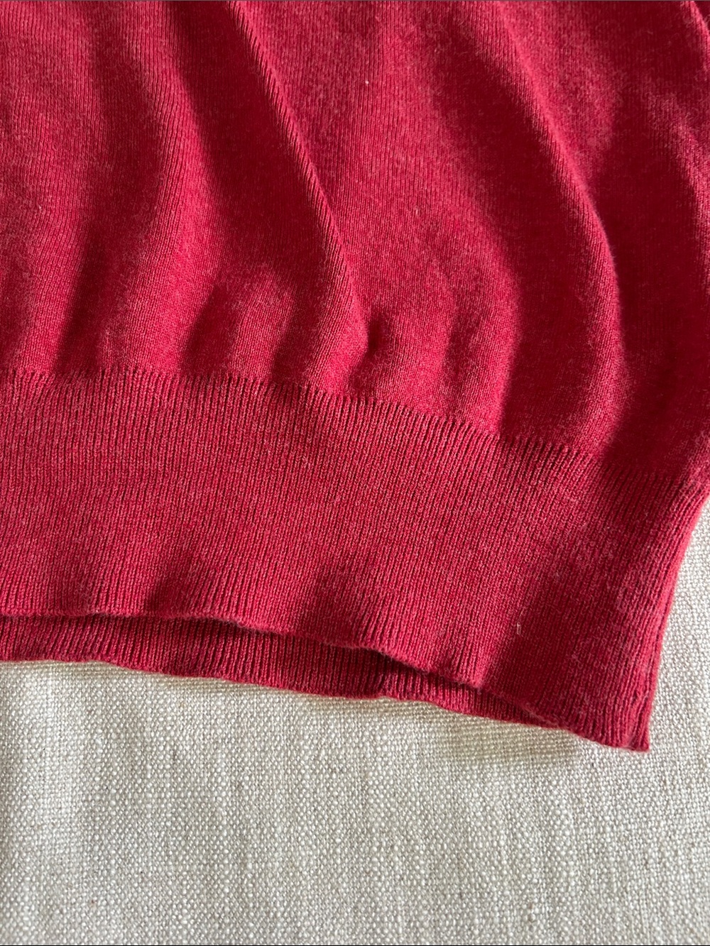 Vintage Polo by Ralph Lauren Pima Cotton V-Neck Sweater Men's Medium Red Casual - Picture 9 of 10